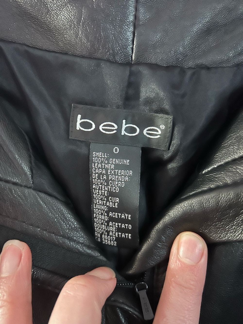 bebe Black Leather Boot-Cut Pants